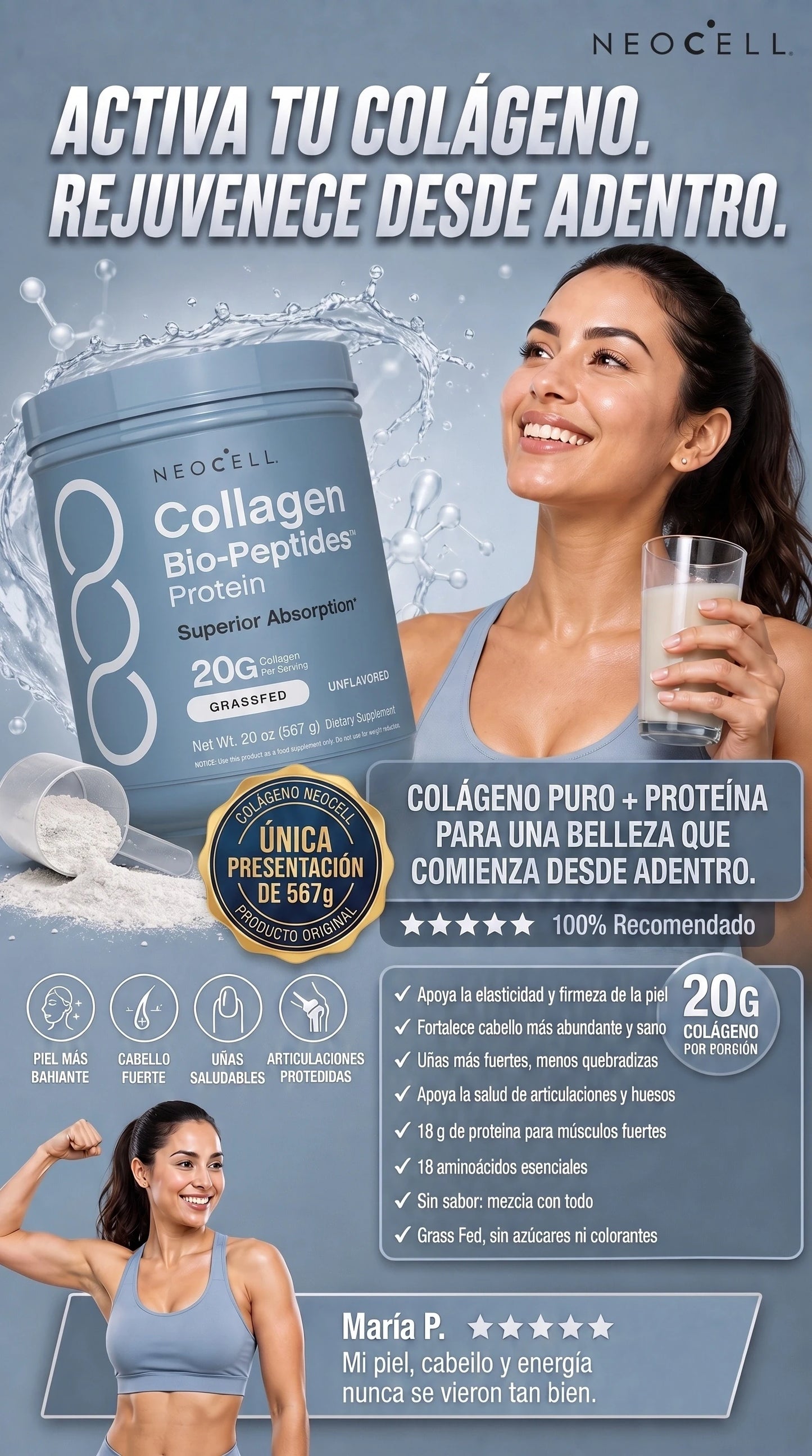 COLAGENO BIOPEPTIDES NEOCELL 567 GR